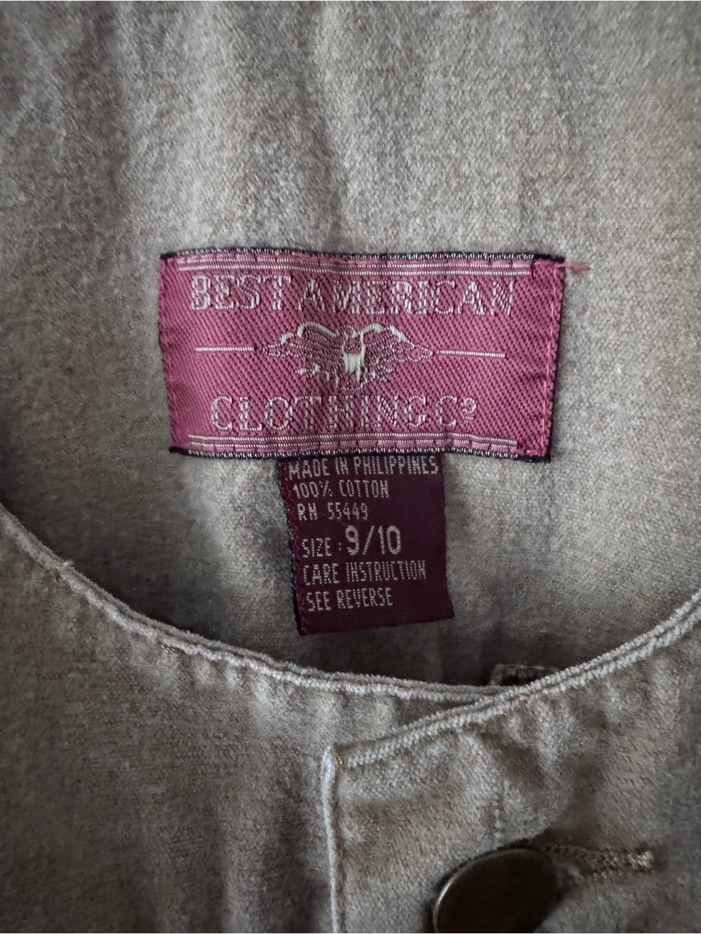 Vintage Pleated Highwaisted Overalls (khaki) - Picture 6 of 6